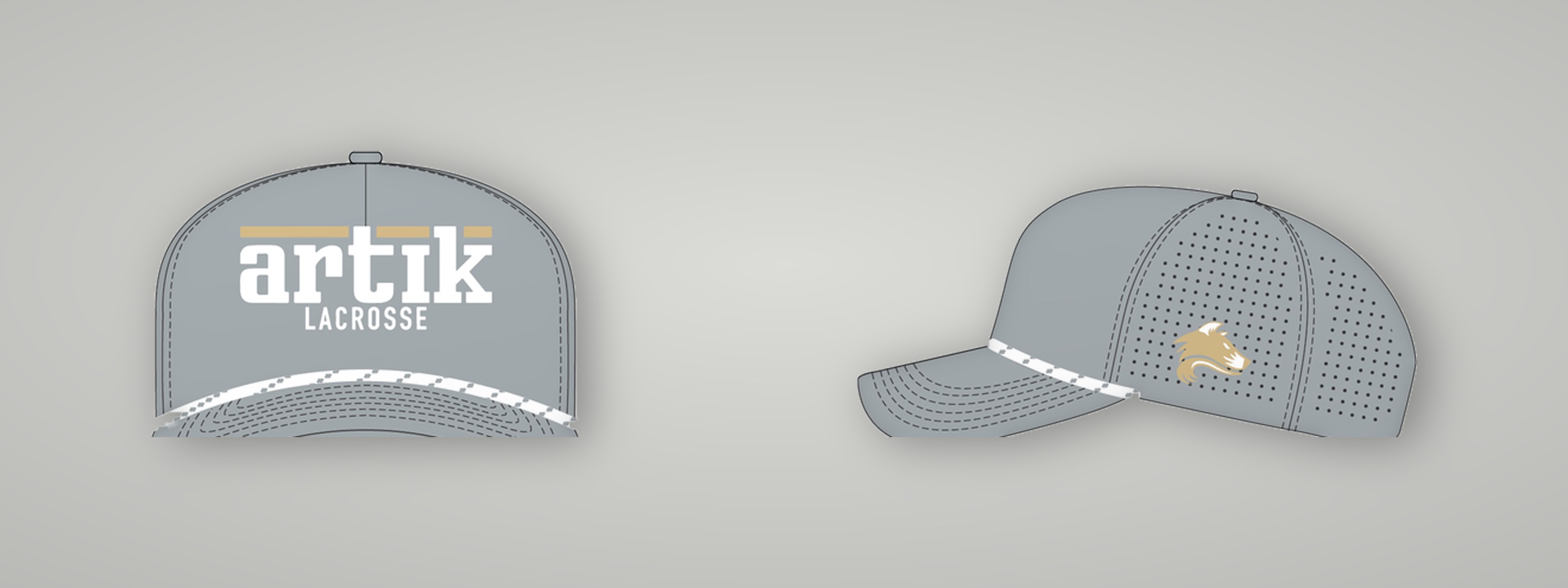Product render of the silver hat
