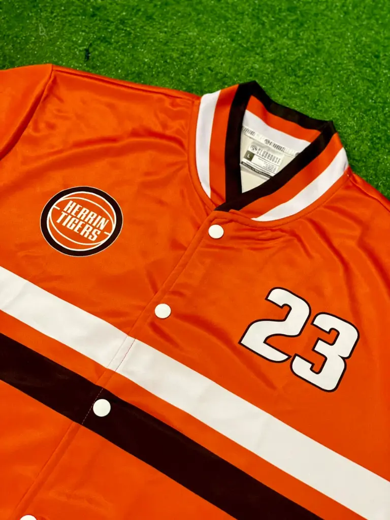 Custom Sublimated Pro-Fit Snap Short-Sleeve Warm Up Jacket