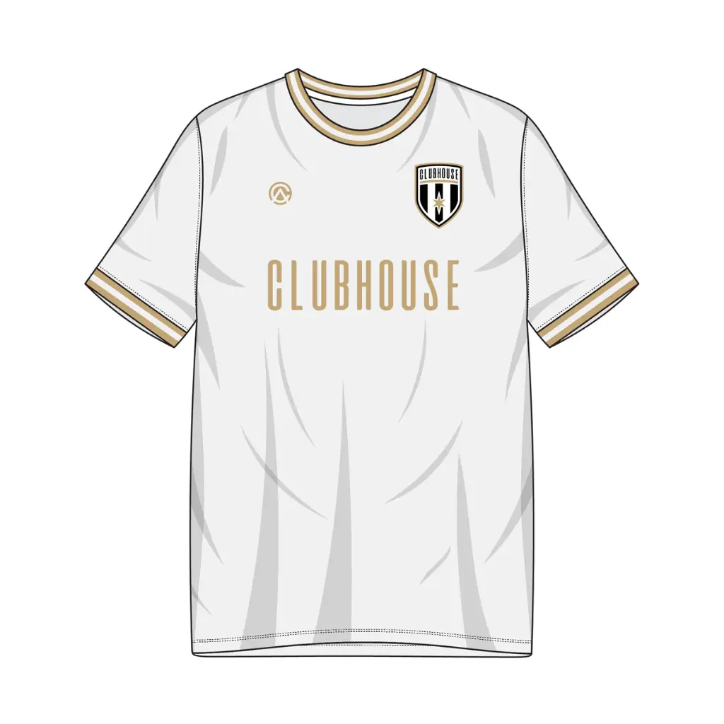 [123-16] Clubhouse Original: Grey & Gold Crewneck Soccer Jersey
