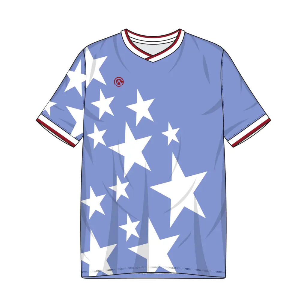 [123-57] Clubhouse Original: Vintage USA Denim Stars Soccer Jersey