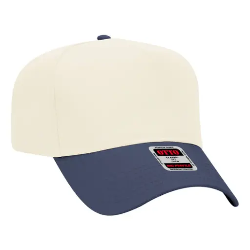 5 Panel Crown Split Mid-Profile Baseball Cap (Otto)
